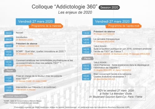 Colloque Addictologie 360 - Programme